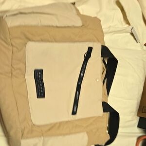 Bagsmart Stylish Beige Laptop Tote Bag